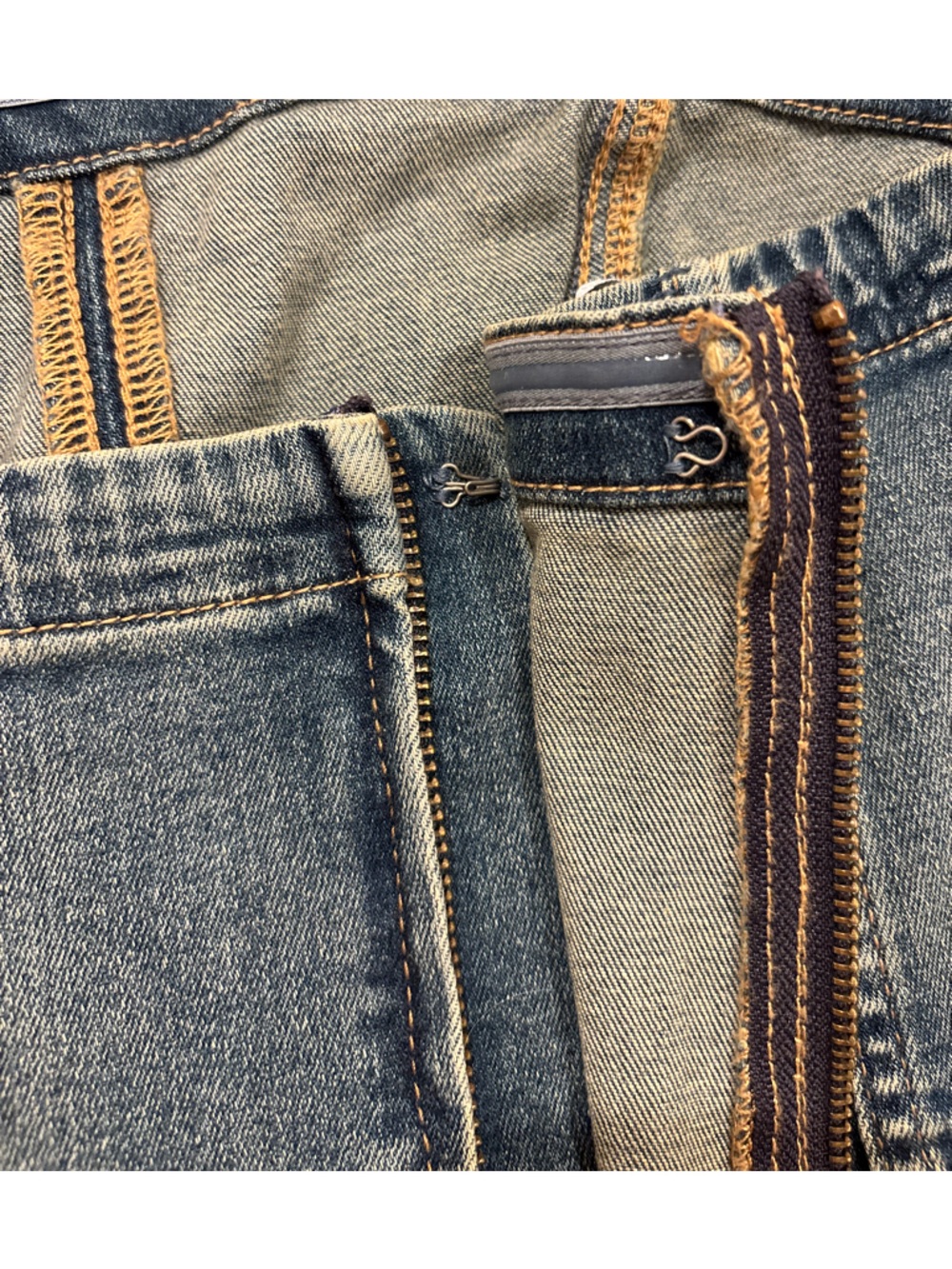 Denim Seamed Tube Top - Picture 6 of 9